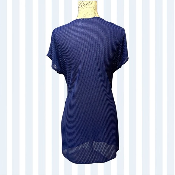 420 - BATHING SUIT COVER UP NAVY BLUE - Picture 6 of 16